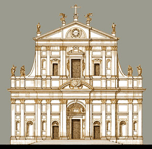 Roma, Chiesa del Gesù - prospetto